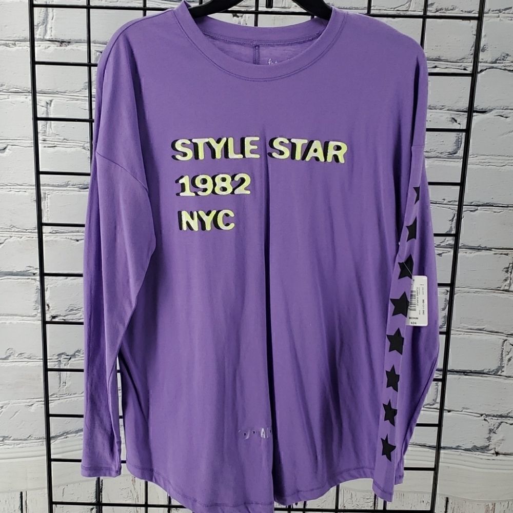 Flirtitude Active Tee Tshirt M Purple Dance